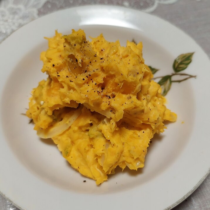 レンジで!かぼちゃと玉ねぎのサラダ